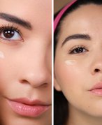 Person applying eye cream