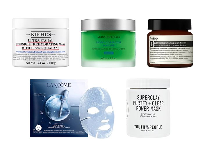 kiehls ultra facial mask, skinceuticals phyto corrective mask, aesop mask, lancome renergie mask, youth to the people clay mask