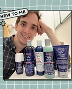 stephen posing with the kiehls facial fuel line