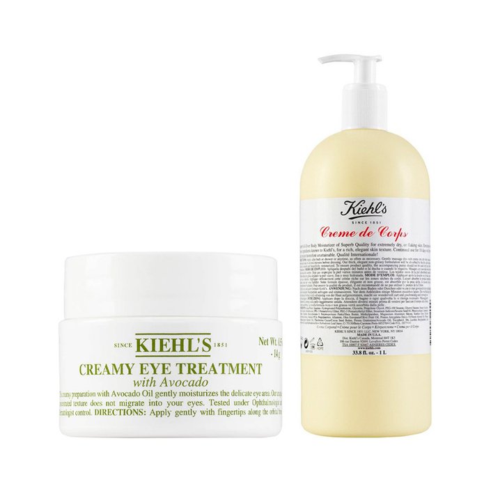 Kiehl's Creme de Corps Body Lotion and Avocado Eye Cream