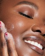 photo of person lathering their face